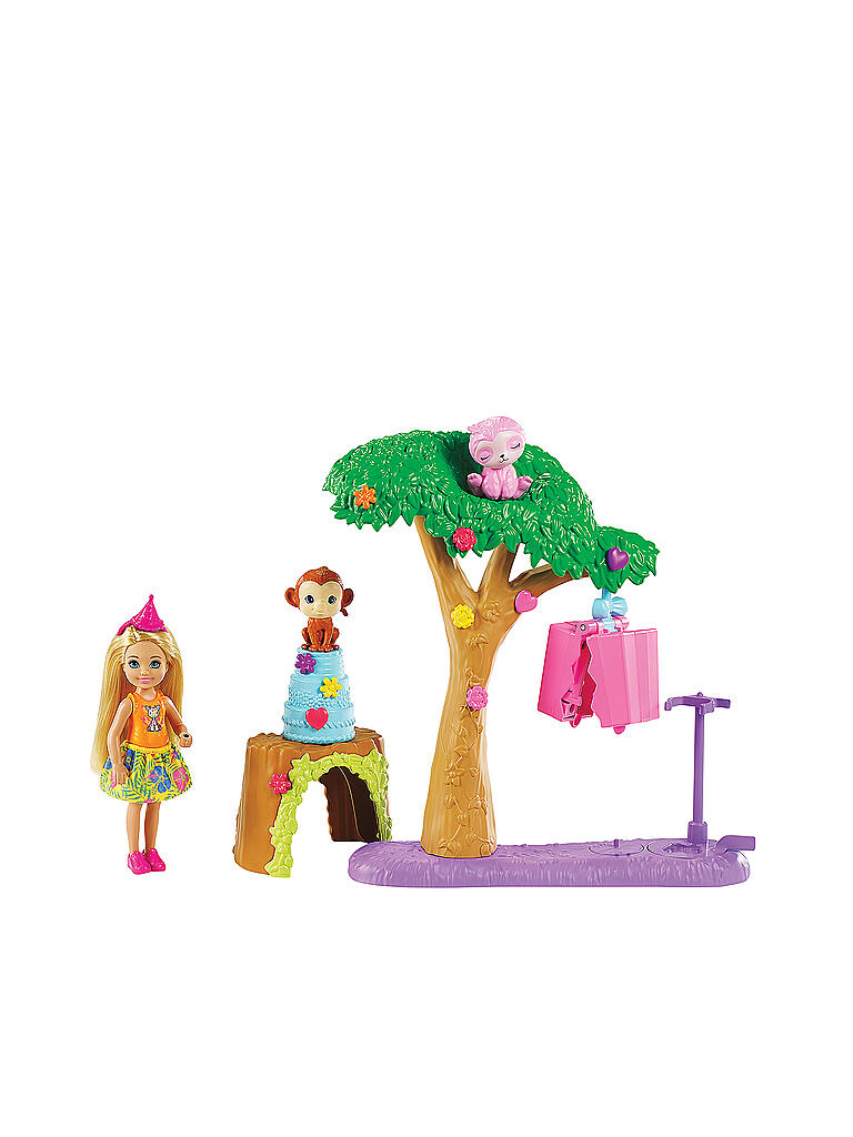 MATTEL Barbie und Chelsea Dschungelabenteuer Pinataspaß-Spielset